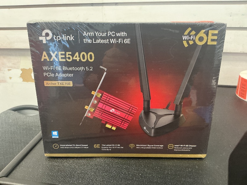 Photo 1 of TP-Link WiFi 6E Intel AX210 AXE5400 PCIe WiFi Card for PC Archer TXE75E- Tri Band Wireless Adapter for Desktop PC w/Magnetic Base Dual Antenna, Bluetooth 5.3(USB Port), WPA3, MU-MIMO, OFDMA, 802.11ax