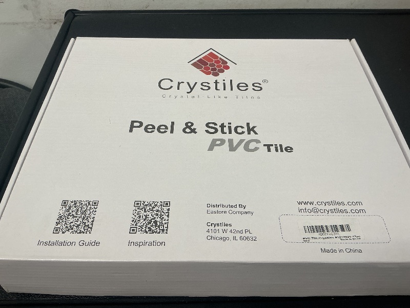 Photo 1 of Crystiles 12-Pack PVC Peel and Stick Backsplash Tile, 11.4''X13.5'' Light Grey Coastal Weathered Plank