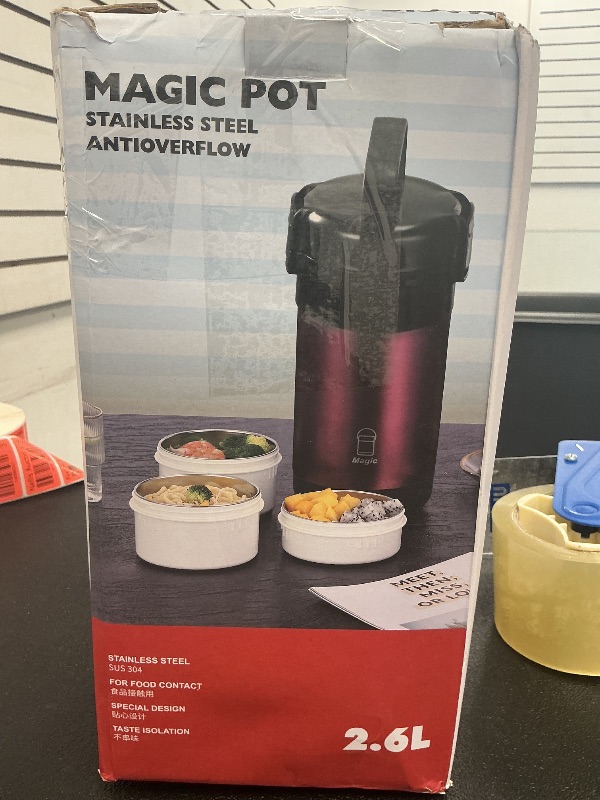 Photo 1 of Youngky Store Stackable Stainless Steel 3-Tier Lunch/Snack Box, Insulated Leak-Proof Thermos, Vacuum Stainless Steel Packaging Box for Carrying Food to Office, Outdoor Picnic