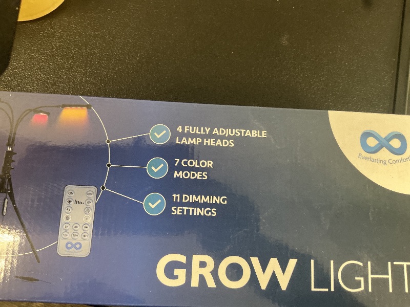 Photo 1 of Everlasting Comfort Grow Lights for Indoor Plants Full Spectrum - Plant Lights for Indoor Growing (4 Lamps), 3-18 Hour Timer, Adjustable 62" Tripod, LED Grow Lights, Plant Light for Seed Starting