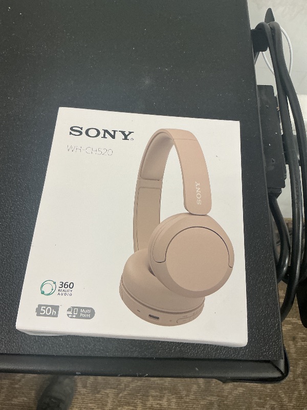 Photo 1 of Sony WH-CH520 Wireless Headphones Bluetooth On-Ear Headset with Microphone, Cappuccino