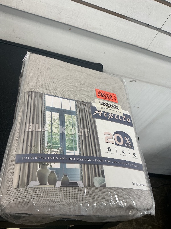 Photo 1 of Aipilto 108 Inch Long Pinch Pleated Full Blackout Curtains,Back Tab Linen Blend Window Drapes with Hooks,Thermal Insulated Thick Heavy Duty Light Blocking Curtains for Living Room 40”Wx108”Lx2 Taupe