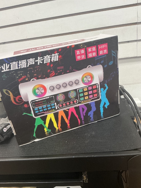 Photo 1 of Portable Karaoke Machine Bluetooth Speaker with 2 Microphones Wireless Audio Interface Home Use Indoor Outdoor Party Singing, Live Streaming with PC, Smartphone (S900)