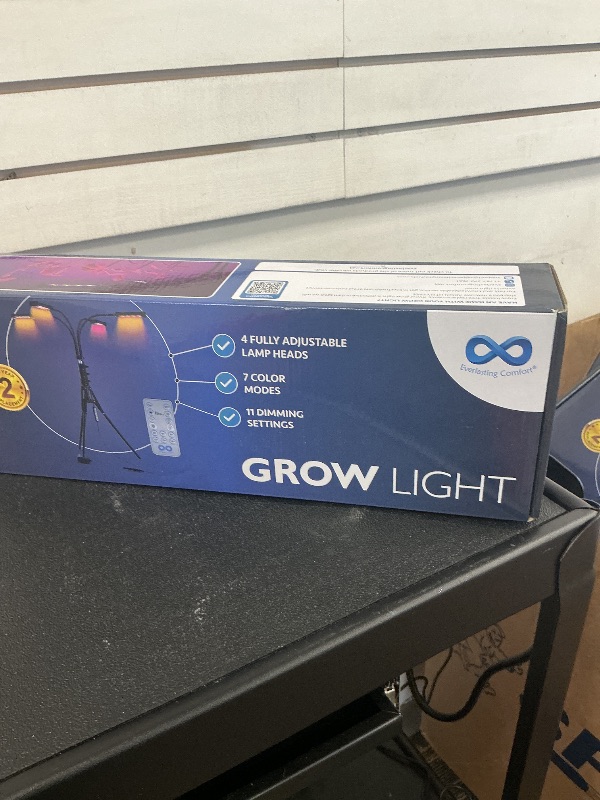 Photo 1 of Everlasting Comfort Grow Lights for Indoor Plants Full Spectrum - Plant Lights for Indoor Growing (4 Lamps), 3-18 Hour Timer, Adjustable 62" Tripod, LED Grow Lights, Plant Light for Seed Starting