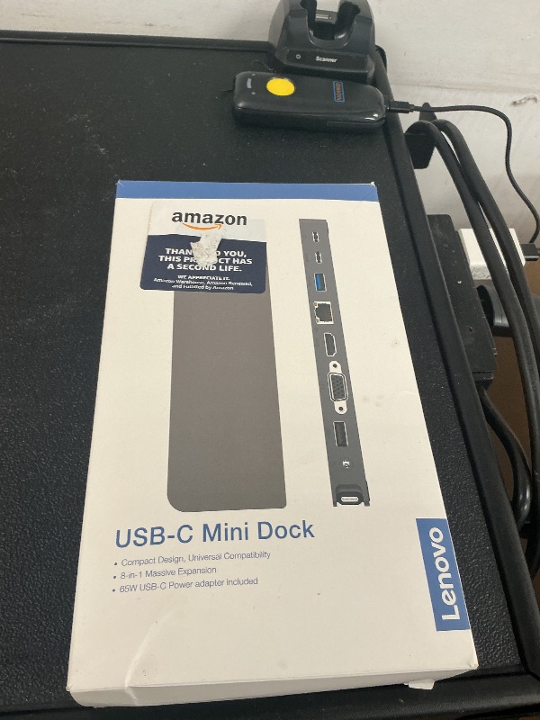 Photo 1 of Lenovo 7-in-1 Portable USB-C Mini Dock - HDMI & VGA, 45W Charging, Compatible with Lenovo, Apple & USB-C Laptops, G0A70065US