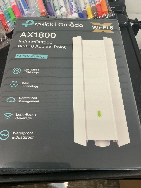 Photo 1 of TP-Link EAP610-Outdoor Access Point Mesh, Omada True WiFi6 AX1800 Gigabit, Seamless Roaming, MU-MIMO PoE+ Powered IP67 Multiple SDN Controller Remote & App Control Support RE Mode