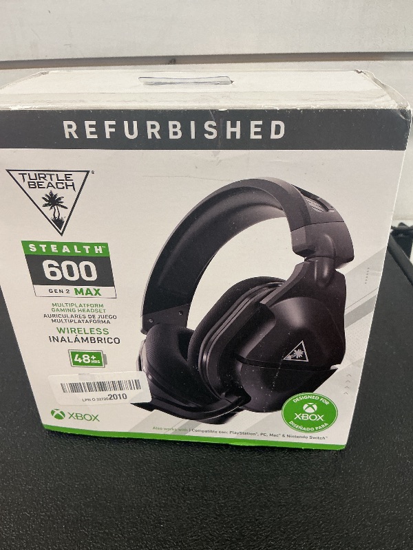 Photo 1 of Turtle Beach Stealth 600 Gen 2 MAX Multiplatform Amplified Wireless Gaming Headset for Xbox Series X|S, Xbox One, PS5, PS4, Windows 10 & 11 PCs & Nintendo Switch - 48+ Hour Battery – Black (Renewed)
