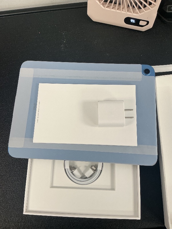 Photo 1 of Apple iPad (10th Generation): with A14 Bionic chip, 10.9-inch Liquid Retina Display, 64GB, Wi-Fi 6, 12MP front/12MP Back Camera, Touch ID, All-Day Battery Life – Blue