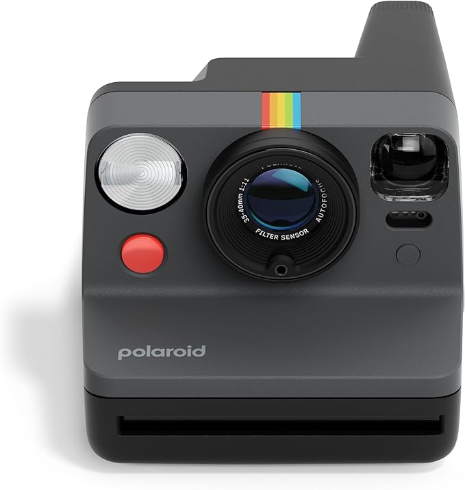 Photo 1 of Polaroid Now 3rd Generation I-Type Instant Camera + Film Bundle - Now Black Camera + 16 Color Photos (6560)