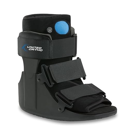 Photo 1 of United Ortho USA14115 Short Air Cam Walker Fracture Boot, Medium, Black
