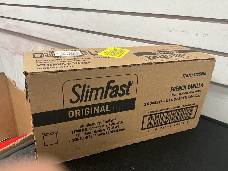 Photo 1 of SlimFast Meal Replacement Shake, Original French Vanilla, 10g of Ready to Drink Protein, 11 Fl. Oz Bottle, 4 Count (Pack of 3) (Packaging May Vary)
