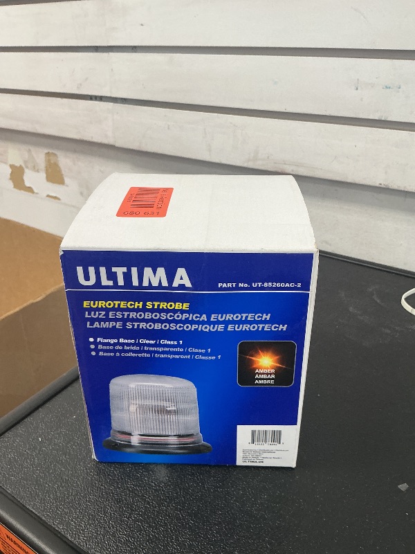 Photo 1 of Ultima UT-85260AC-2 Eurotech Strobe Beacon Lighting, Ideal for Safety and Construction Applications, Flange Base, Clear, Class 1