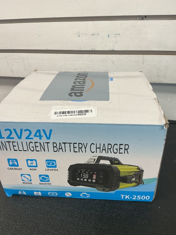 Photo 1 of E-FAST 25A Battery Charger, 12/24V All in One Lifepo4 Lead Acid Car Battery Charger, Automotive Jump Starter, Upgraded Trickle Charger, Battery Maintainer for Car Truck Motorcycle Lawn Mower Boat
