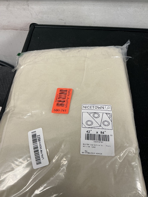 Photo 1 of NICETOWN Long Curtains for Windows, Eyelet Top Room Darkening Panels/Drapes for Living Room (Beige, 2 Panels, W42 x L84 inches)