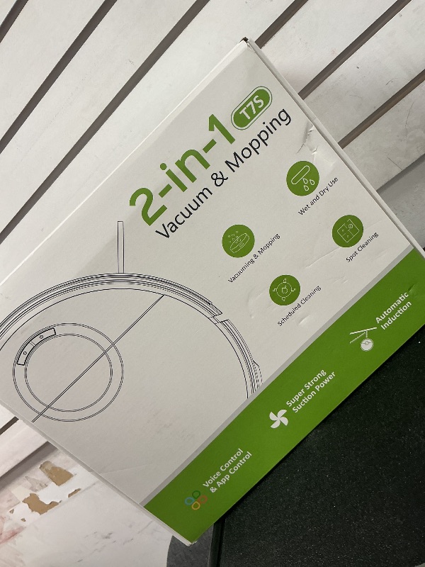 Photo 1 of Robot Vacuum and Mop Combo, 2 in 1 Mopping Robot Vacuum Cleaner with Schedule, Wi-Fi/App/Remote, 2000Pa Max Suction, Self-Charging Robotic Vacuum, Slim, Ideal for Hard Floor, Pet Hair, Low-Pile Carpet
