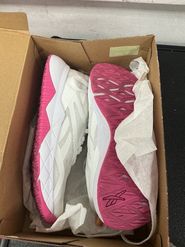 Photo 1 of Reebok Women's NFX Trainer Sneaker, Footwear White/True Pink, 8.5