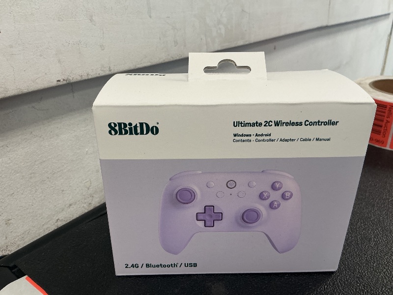 Photo 1 of 8Bitdo Ultimate 2C Hall Effect Joysticks and Hall Triggers Wireless Controller for Windows PC and Android, with Remappable L4/R4 Bumpers, Turbo function & Rumble vibration (Purple)