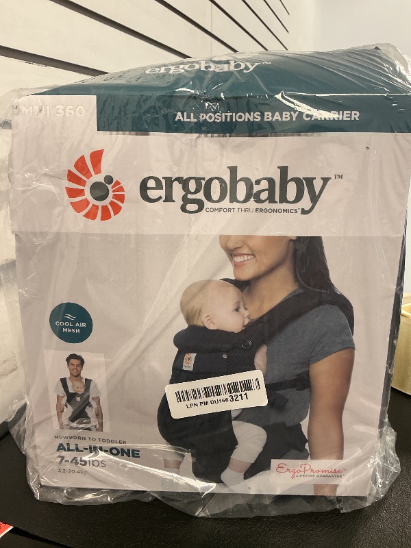 Photo 1 of Ergobaby Omni Classic (formerly OMNI 360) All-Position Baby Carrier for Newborn to Toddler with Lumbar Support and Cool Air Mesh, 7-45 Pounds, Onyx Black, One Size