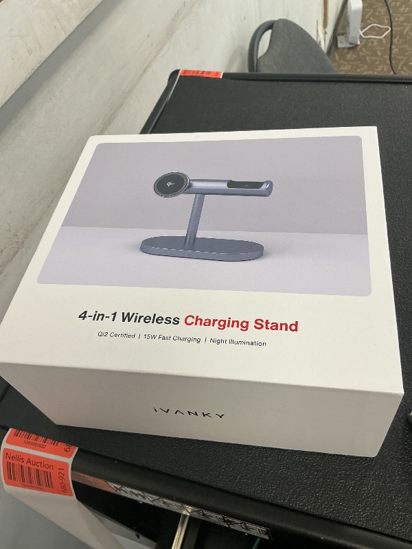 Photo 1 of iVANKY Qi2 Certified 4 in 1 Wireless Charging Stand with 3 Level Nightstand Light for MagSafe Magnetic Charger Station, 3 in 1 Fast Charge Multiple Devices for iPhone 16/15/14,Apple iWatch, Airpods