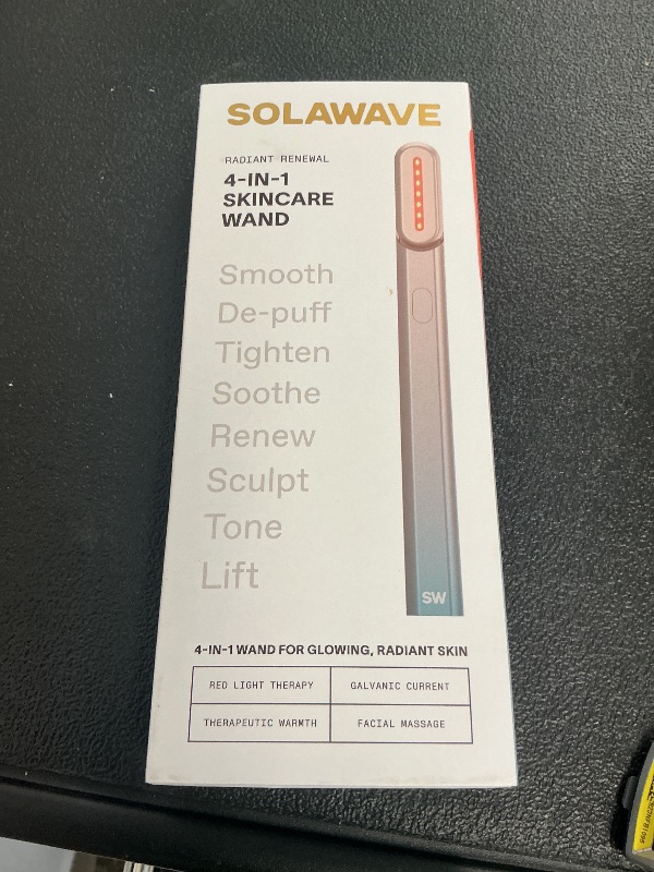 Photo 1 of Solawave 4-in-1 Radiant Renewal Wand and Serum Bundle, Face Skincare Wand with Facial Massager, Facial Wand with Renew Complex Serum