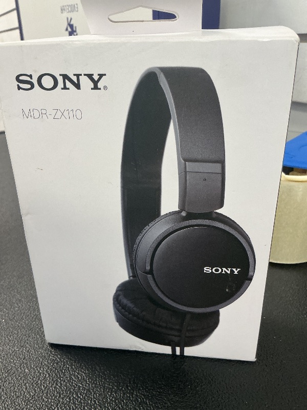 Photo 1 of Sony ZX Series Wired On-Ear Headphones, Black MDR-ZX110