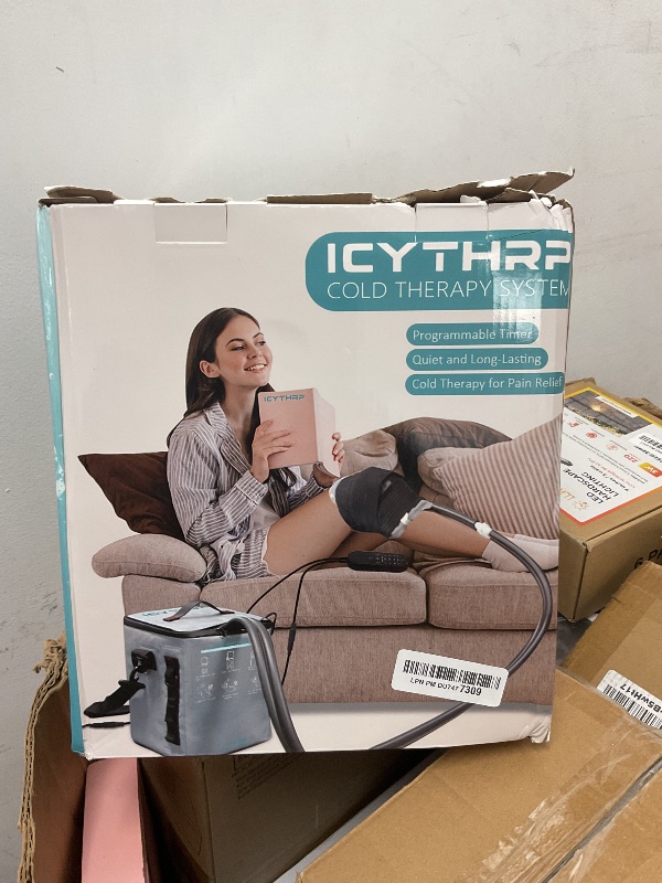 Photo 1 of ICYTHRP Cold Therapy Machine with Programmable Timer, Portable Ice Machine for Knee After Surgery, Knee Replacement Recovery System for Pain Relief w/Compression Pad for Shoulder, Hip and Ankle