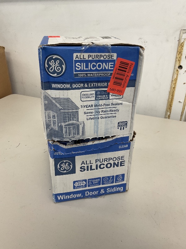 Photo 1 of GE GE012A Silicone 1 All Purpose Sealant Caulk, 10.1oz, Clear - 12 Pack