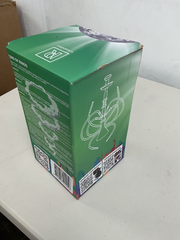 Photo 1 of Hookah Set with Everything 4 Hose - Green Hookah 4 Hose Set - Big Hookah Set 4 Hose with 50x Foil - Big Silicone Bowl 10x Tips 4x Mouthpiece 4x Hookah Hose Silicone Tongs - Portable Hookah Green