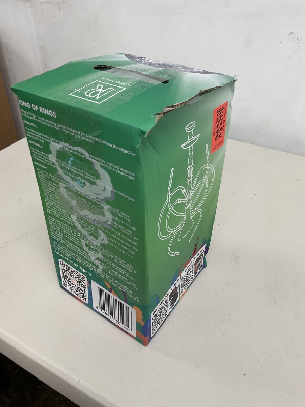 Photo 1 of Hookah Set with Everything 4 Hose - Green Hookah 4 Hose Set - Big Hookah Set 4 Hose with 50x Foil - Big Silicone Bowl 10x Tips 4x Mouthpiece 4x Hookah Hose Silicone Tongs - Portable Hookah Green