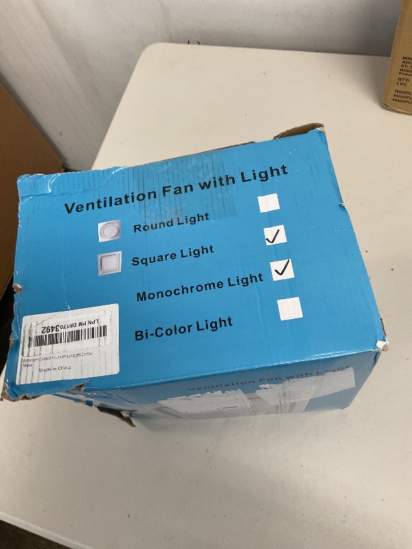 Photo 1 of FEITON Bathroom Exhaust Fan with Light, Ceiling Mount, 110 CFM 1.0 Sones 4 Inch Duct, Quiet Square Bath Fan Light Combo, Shower Exhaust Fan with Light