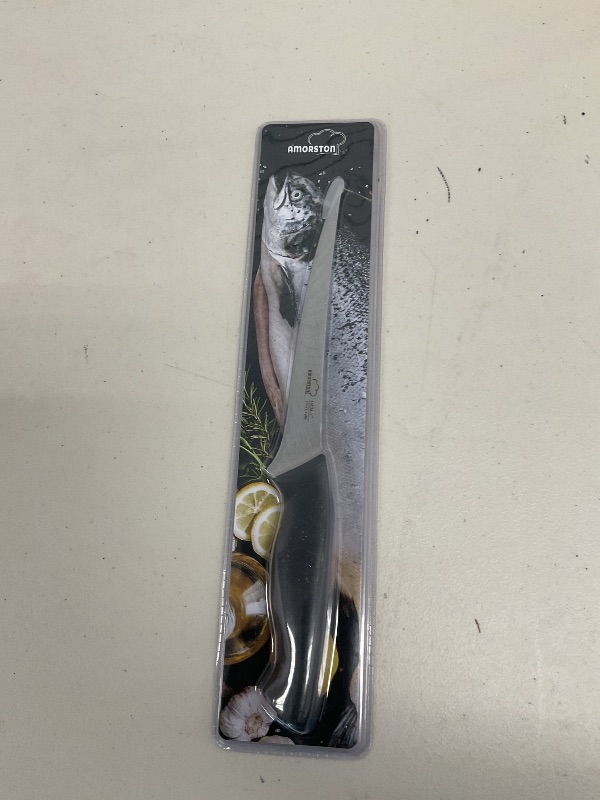 Photo 1 of Amorston 7" Fish Fillet Knife, German Stainless Steel Filet & Boning Knife, Dishwasher Safe