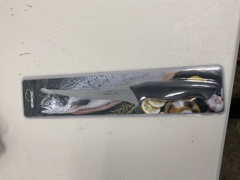 Photo 1 of Amorston 7" Fish Fillet Knife, German Stainless Steel Filet & Boning Knife, Dishwasher Safe