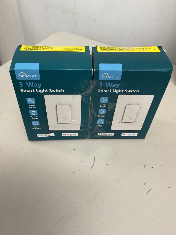 Photo 1 of TREATLIFE 3 Way Smart Switch, 2.4GHz WiFi Light Switch Works with Alexa and Google Home, Neutral Wire Required, Remote Control, Schedule Timer, 1 Pack, White