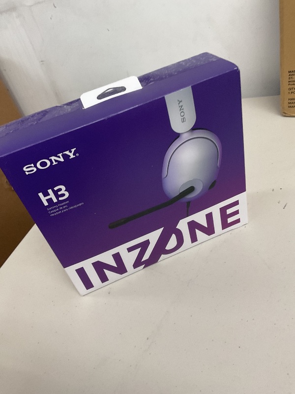 Photo 1 of Sony INZONE H3 Wired Gaming Headphones With Mic, PS5 Headphones, Over-Ear, Personalized 360 Spatial Sound, Discord Certified MDR-G300 (White)