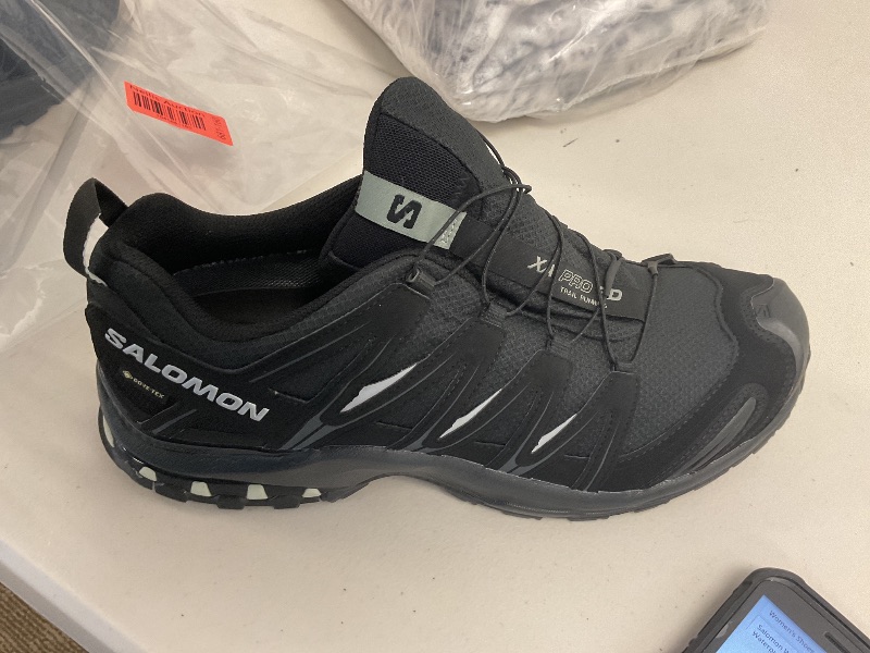 Photo 1 of Salomon Women’s XA PRO 3D Gore-Tex Waterproof Trail Running Shoes - Black/Black/Mineral Grey - 12