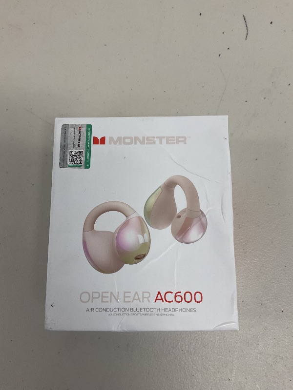 Photo 1 of Monster Open Ear AC600 Headphones, Bluetooth 5.4 Wireless Earbuds with HiFi Stereo, Clip-On Earbuds with ENC Clear Call, 21H Playtime, Touch Control, IPX6 Waterproof Wireless Headphones for Outdoor