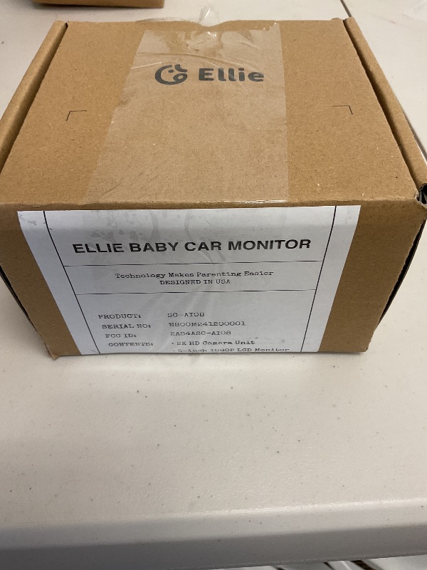 Photo 1 of Ellie Baby Car Monitor, 2K UHD Backseat Camera with AI Face Tracking, Dual Screen Display for 2 Kids, Smart Video Capture & App Control, Offline Privacy Protection (Black)
