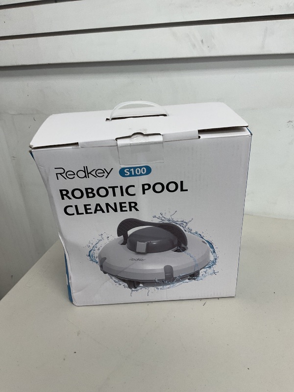 Photo 1 of Redkey S100 Cordless Robot Pool Cleaner, Last 130Min, 18° Slope Angle, Automatic Pool Vacuum for Above Ground/Inground Pools, Self-Parking Pool Cleaner with Filter Basket, Pool Robot Up to 1100 sq.ft
