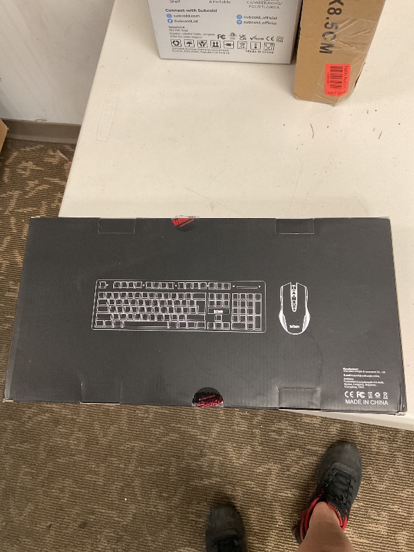 Photo 1 of RedThunder K10 Wireless Gaming Keyboard and Mouse Combo, RGB Backlit Rechargeable 3800mAh Battery, Mechanical Feel Anti-ghosting Keyboard with Pudding Keycaps + 7D 3200DPI Mice for PC Gamer (Black)