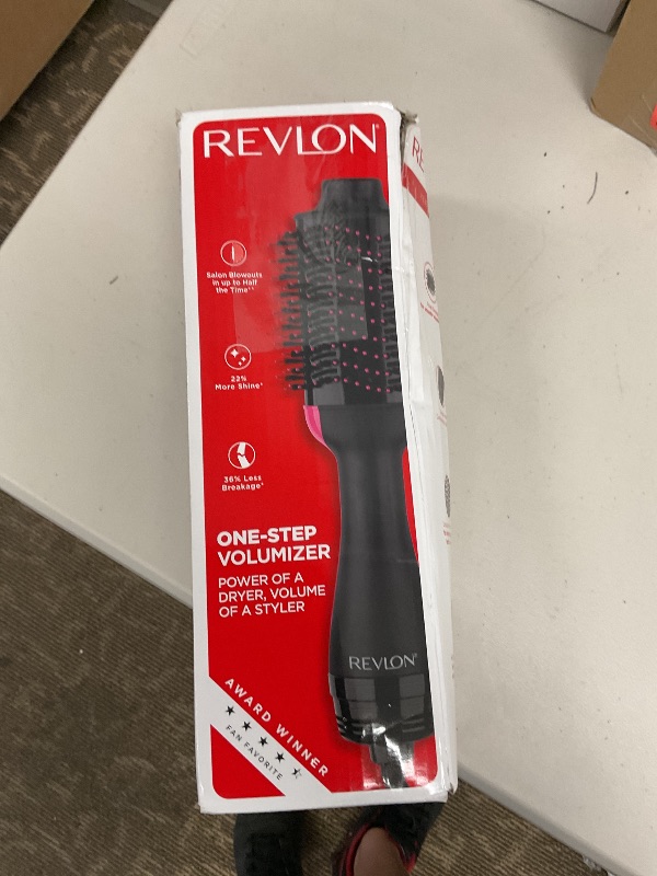 Photo 1 of REVLON One-Step Volumizer Hair Dryer and Styler, Improved Motor for Less Frizz, More Shine, and Reduced Heat Damage for Salon Style Round Brush for Blowout, Black (Amazon Exclusive)
