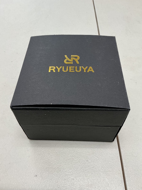 Photo 1 of RYUEUYA Luxury Stainless Steel Case Rubber Band for Apple Watch 44/45mm, Quick Release Replacement Leather Bands for Series 9/8/7/6/5/SE Iwatch,S-BR