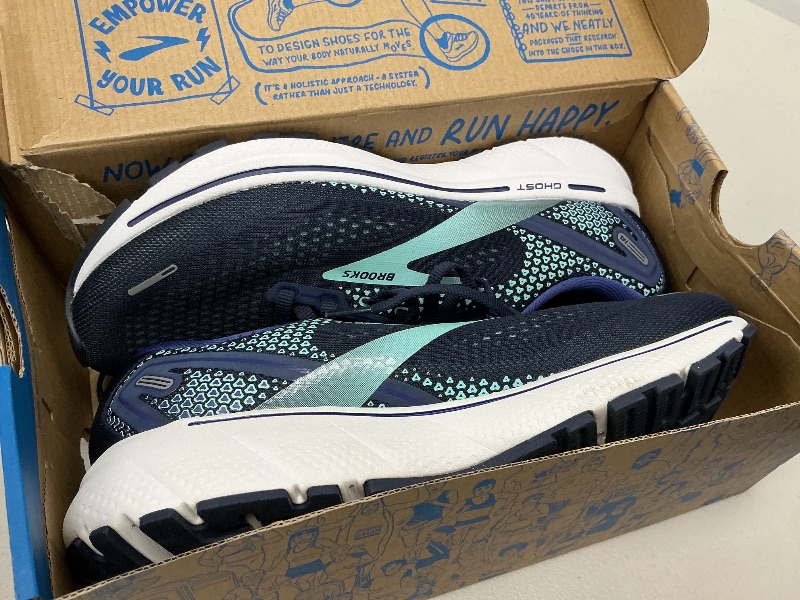 Photo 1 of Brooks Women's Ghost 14 Neutral Running Shoe - Cadet/Thistle/Papaya Punch - 9.5 Medium
