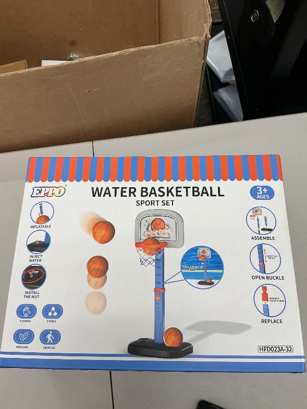 Photo 1 of EPPO 2 in 1 Basketball Hoop and T Ball Set Adjustable Height,Toddlers Basketball Hoops for Indoor Outdoor,Kids Baseball Tee Sport Toys for Toddler 1-3 3-5 Blue