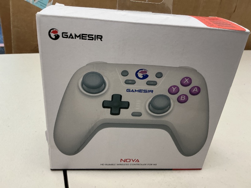 Photo 1 of GameSir Nova Wireless Switch Pro Controller - Switch/Lite/OLED, Hall Effect Joysticks, RGB LED, Turbo, Programmable, Motion Control, Wake Up Function (White)