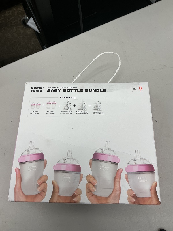 Photo 1 of Comotomo Baby Bottle Bundle, Pink, (7 Piece Set)