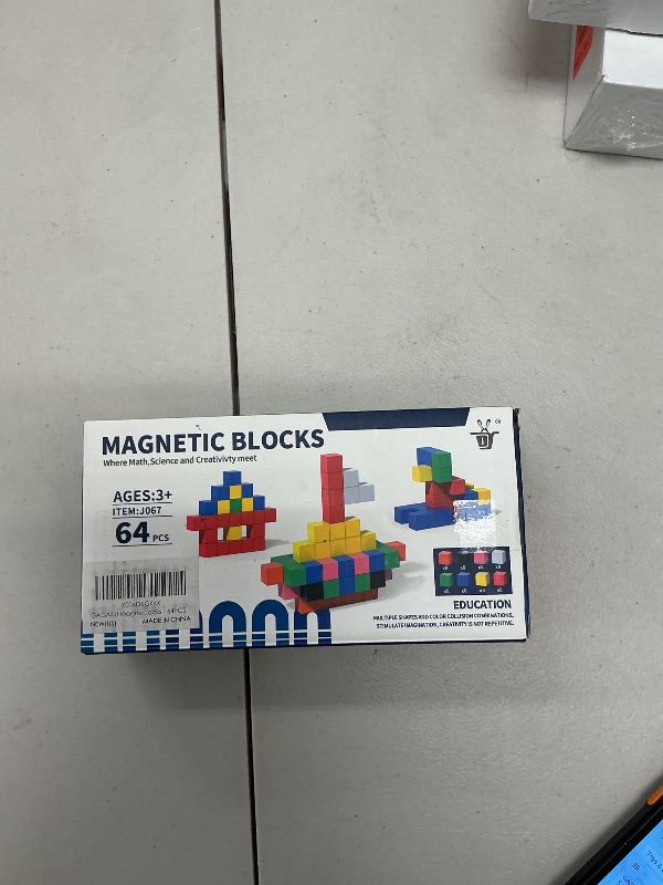 Photo 1 of GAGAKU 64PCS Magnetic Blocks for 3 4 5 6 7 8 Years - Translucent Magnetic Cubes Digit Magnetic Building Blocks Magnet Toys for Kids, Preschool STEM Sensory Educational Construction Toys