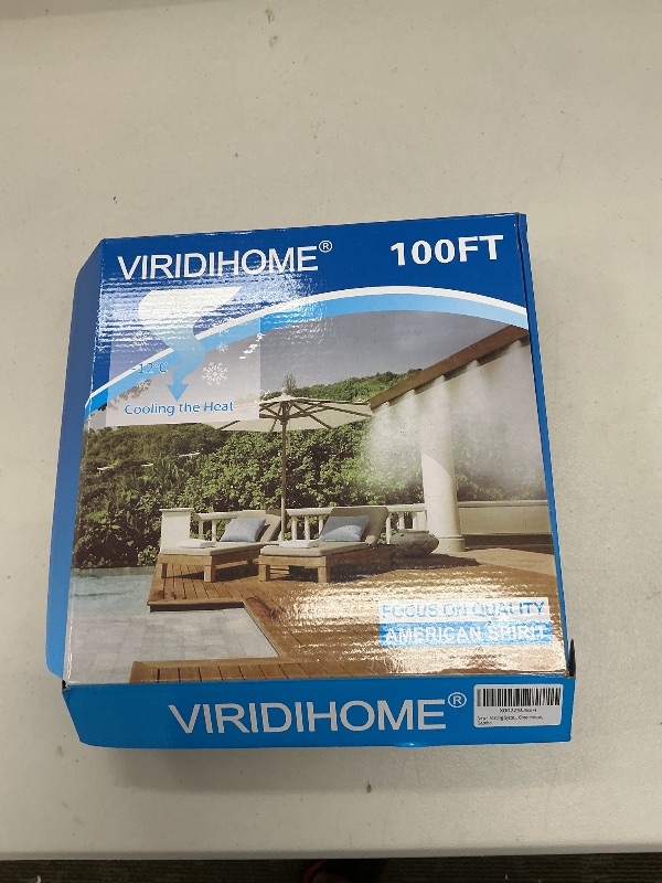 Photo 1 of Misting Systems, Misters for Outside Patio, 100FT Misting Cooling System+30 Brass Mister System+2 PE Antioxidant Adapters 3/4"+2 Tee Adapters+2 90 Degree Elbows for Pasture, Garden, Greenhouse, Gazebo