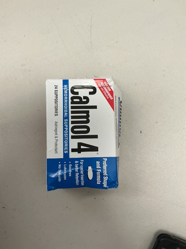 Photo 1 of Calmol 4 Hemorrhoidal Suppositories 24 Each