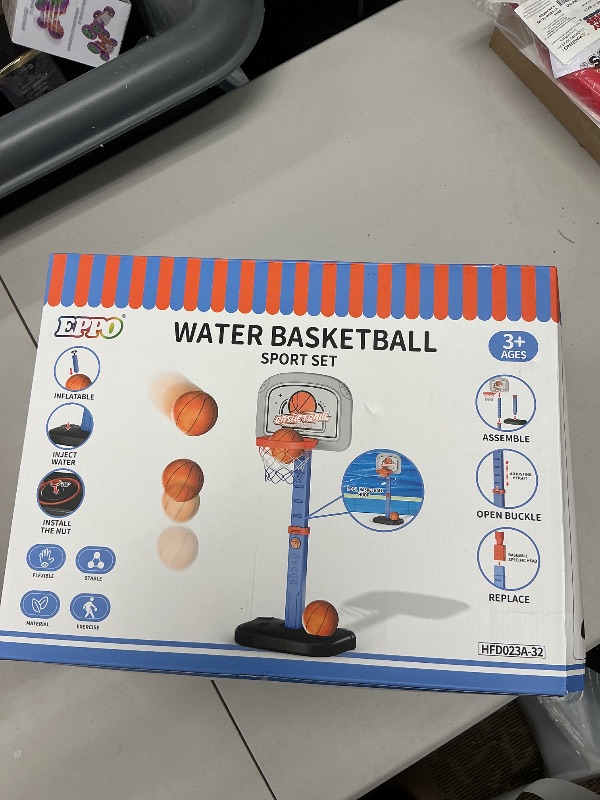 Photo 1 of EPPO 2 in 1 Basketball Hoop and T Ball Set Adjustable Height,Toddlers Basketball Hoops for Indoor Outdoor,Kids Baseball Tee Sport Toys for Toddler 1-3 3-5 Blue