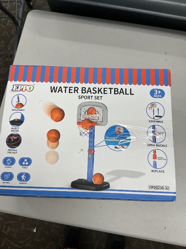 Photo 1 of EPPO 2 in 1 Basketball Hoop and T Ball Set Adjustable Height,Toddlers Basketball Hoops for Indoor Outdoor,Kids Baseball Tee Sport Toys for Toddler 1-3 3-5 Blue